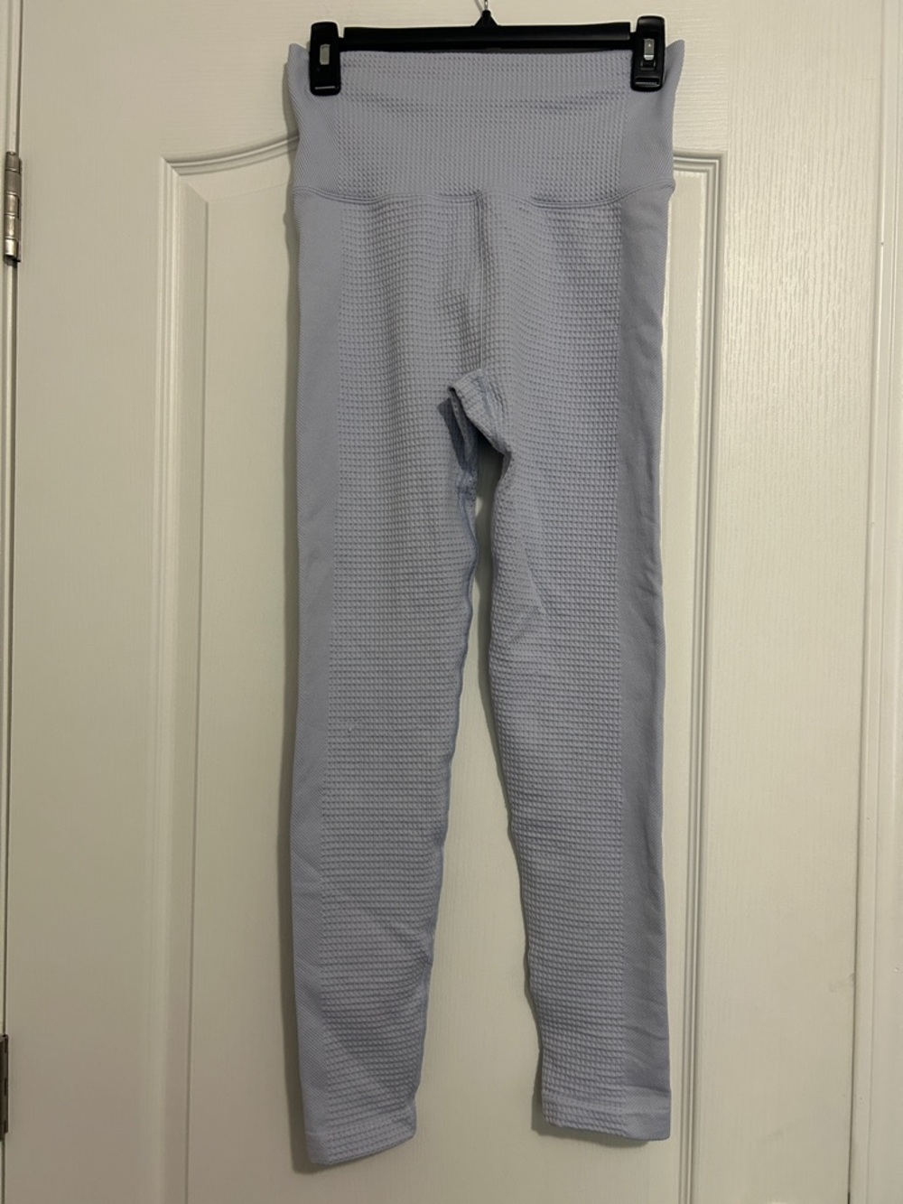 All in Motion High-Waist Textured Leggings - Light Blue- Size M